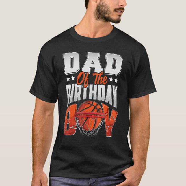 Camiseta Papá cumpleaños de basquet Boy Family Baller por d (Anverso)