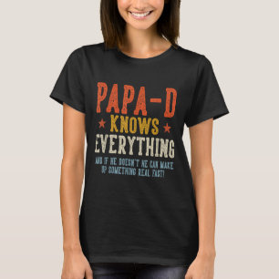 Camiseta Papa-d sabe todo día del padre retro vintage