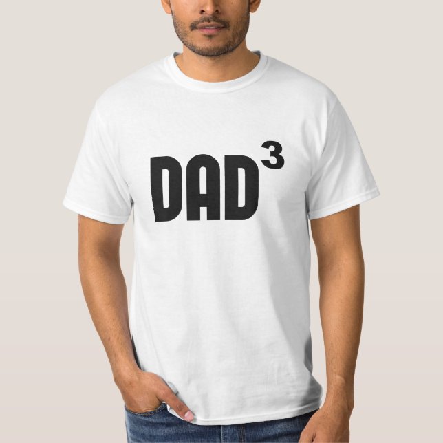 Camiseta Papá Dad3 cubicado exponencial (Anverso)