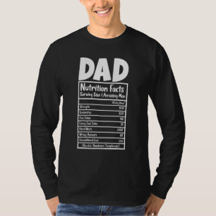 Camiseta Papa Dad Nurtrition Hacts Amazing Man