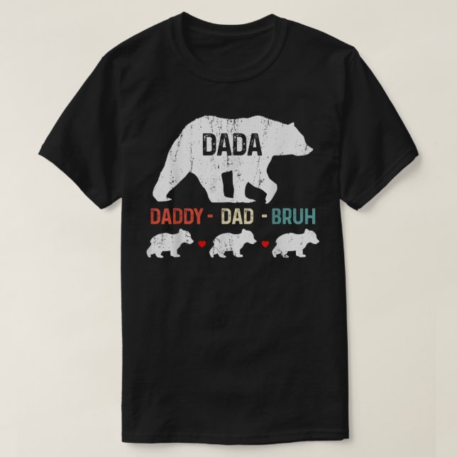 Camiseta Papá Dadá Bruh oso Feliz Día del Padre Hombres Fa (Diseño del anverso)
