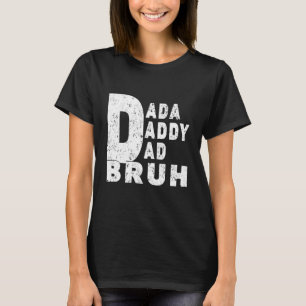 Camiseta Papá Dada de los hombres papá papá Bruh papá Retro