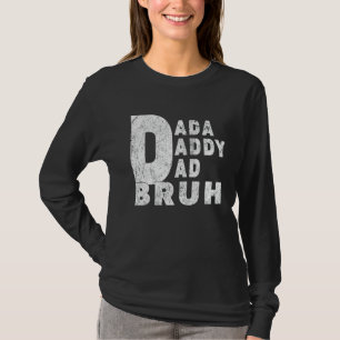 Camiseta Papá Dada de los hombres papá papá Bruh papá Retro