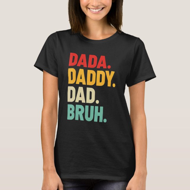Camiseta Papá Dada Mens Bruh Día del Padre (Anverso)