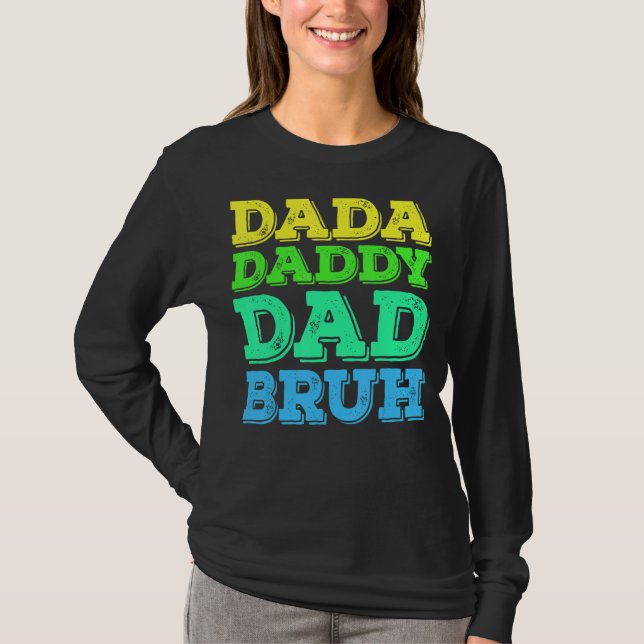 Camiseta Papá Dada Mens Bruh Día del Padre Husb (Anverso)
