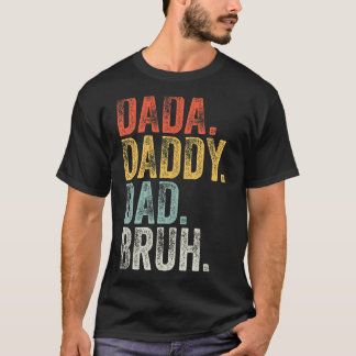 Camiseta Papá Dada Mens Bruh Día del Padre Retro Vinta