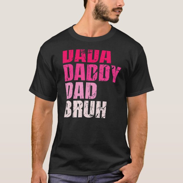 Camiseta Papá Dadá Mens Bruh Que Ama De Los Niños F (Anverso)