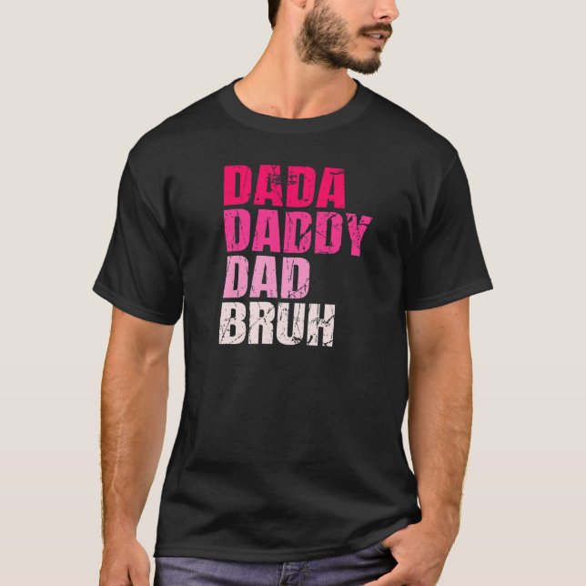 Camiseta Papá Dadá Mens Bruh Que Ama De Los Niños F (Anverso)