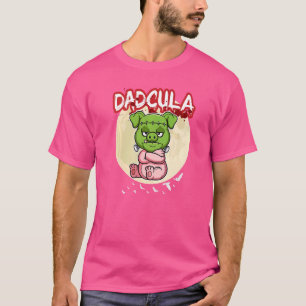 Camiseta Papá Dadcula Dracule Vampiro Papá Fiesta de Hallow