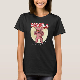 Camiseta Papá Dadcula Dracule Vampiro Papá Fiesta de Hallow