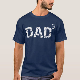 Camiseta Papá de 5 Regalo Padre de 5 Chiste de Matemáticas