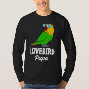 Camiseta Papá de Agapornis Amante de las Aves Dueño de Loro