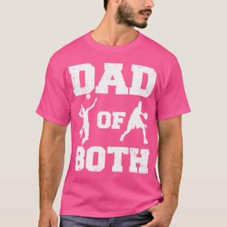 Camiseta Papá De Ambos Graciosos Papás De Voleibol