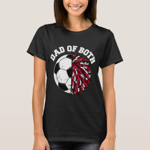 Camiseta Papá de ambos porras de fútbol Papá divertido de d