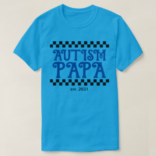 Camiseta papa de autismo con personalizado año establecido