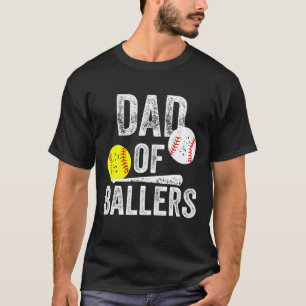 Camiseta Papá De Ballers T Gracioso Regalo De Bóisbol De