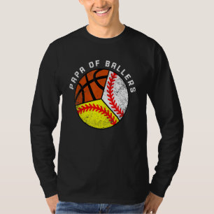 Camiseta Papa de Baloncestistas Béisbol Softbol Baloncest