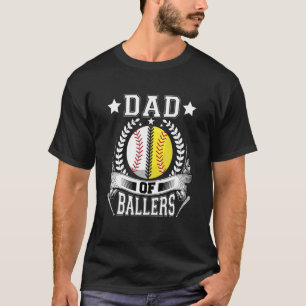 Camiseta Papá De Baloncestistas De Béisbol De Esposa