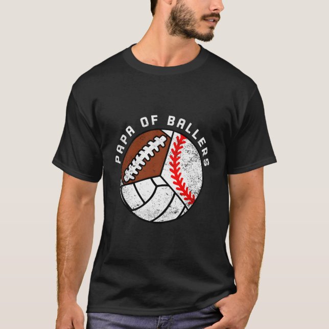 Camiseta Papa De Baloncestistas Voleibol (Anverso)