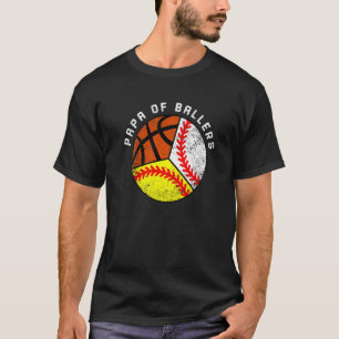 Camiseta Papa de Baloncesto de Hombres Béisbol Softbol Balo