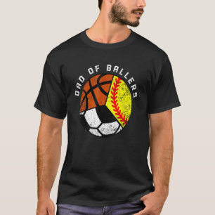 Camiseta Papá de Balonmano Softbol Fútbol Baloncesto D