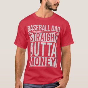 Camiseta Papá de béisbol directo de dinero divertido regalo