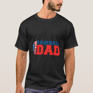 Camiseta Papá De Béisbol Padre Estadounidense Día Deportivo