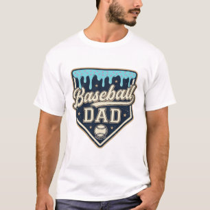 Camiseta Papá de béisbol placa de home Drippy vintage vecto