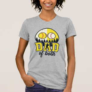 Camiseta Papá de béisbol y sóftbol de ambos diseño vectoria