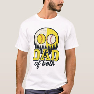 Camiseta Papá de béisbol y sóftbol de ambos diseño vectoria