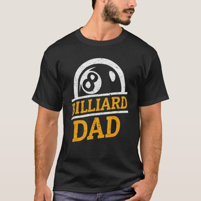Camiseta Papá de billar - Equipo de billar pool (Anverso)