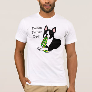 Camiseta Papá de Boston Terrier con el lazo 1
