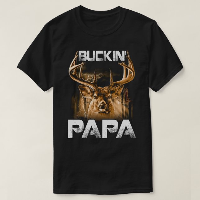 Camiseta Papa de Buckin Deer Hunter (Diseño del anverso)