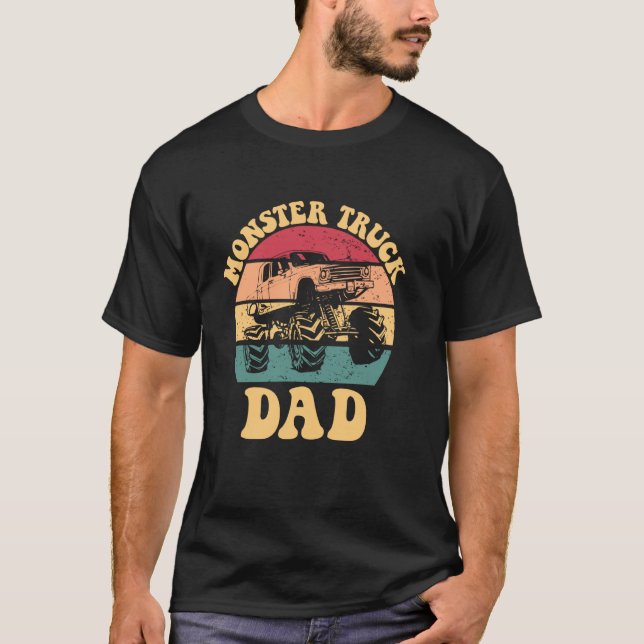 Camiseta Papá de Camión Monstruo (Anverso)