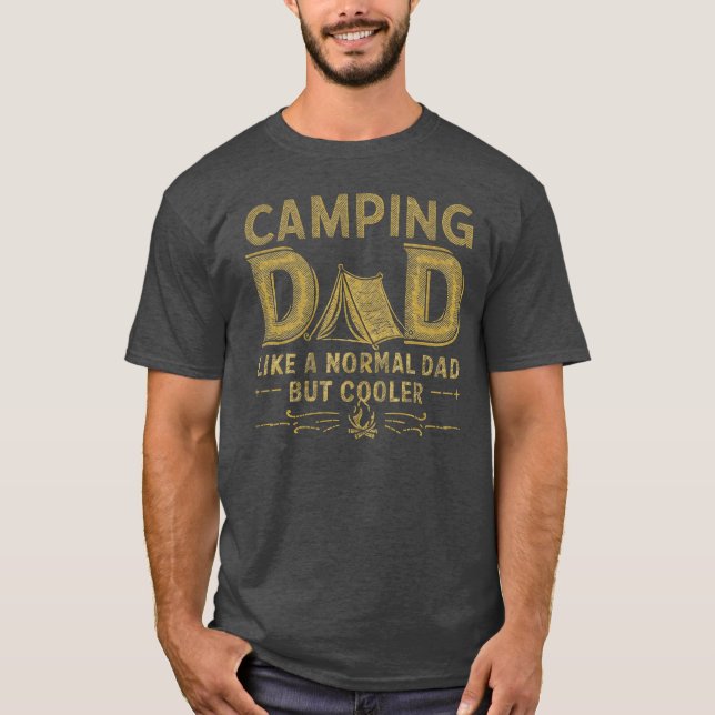 Camiseta Papá de camping como un papá normal pero más genia (Anverso)