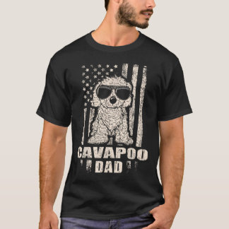 Camiseta Papá de Cavapoo Genial Vintage Retro Orgulloso
