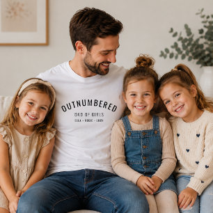 Camiseta Papá de Chicas   Día del Padre Superado