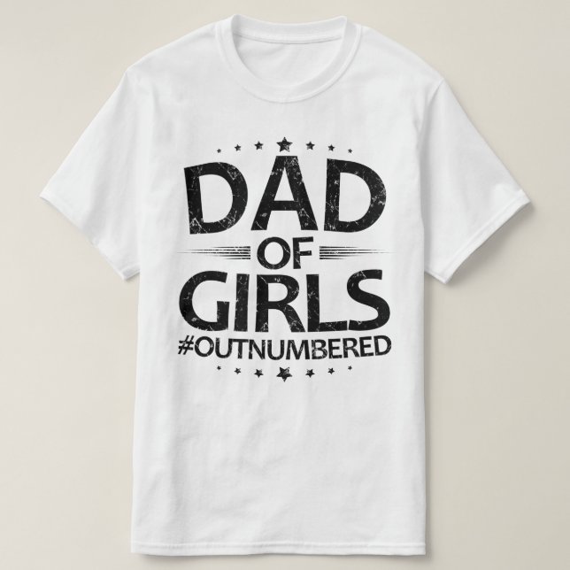 Camiseta papá de chicas superados en número (Diseño del anverso)