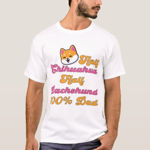 Camiseta Papá de Chiweenie Medio Chihuahua Dachshund Regalo