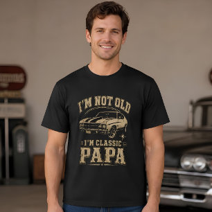 Camiseta Papa de Coche Clásico Vintage