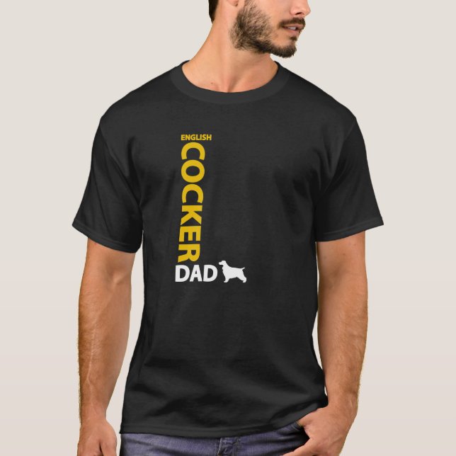 Camiseta Papá de cocker spaniel del inglés (Anverso)
