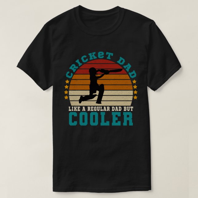 Camiseta Papá de críquet quiere a papá común pero frío (Diseño del anverso)