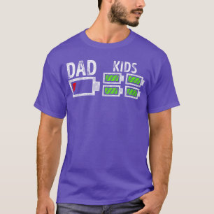 Camiseta Papá de cuatro baja batería divertido padre de 4 r