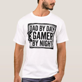 Camiseta Papá de Día Gamer de Noche - Divertido Ga