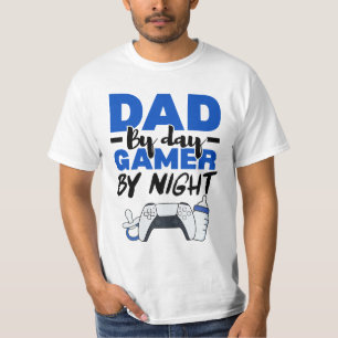 Camiseta Papá de Día, Jugador de Noche Playstation Padre