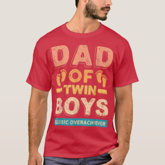 Camiseta Papá De Dos Chicos Dobles Clásico De Sobrenombre T