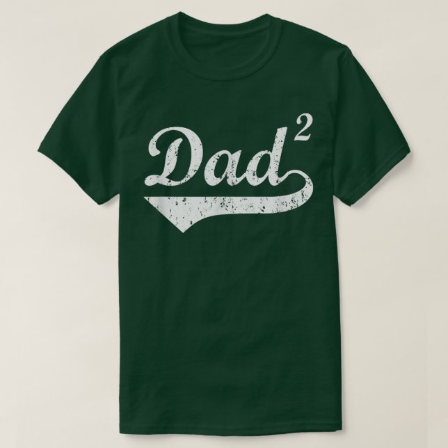 Camiseta Papá de dos hijos al cuadrado de Funny para papá p (Diseño del anverso)