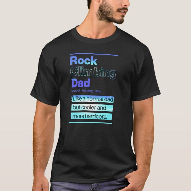 Camiseta Papá de escalada en roca como un papá normal pero  (Anverso)
