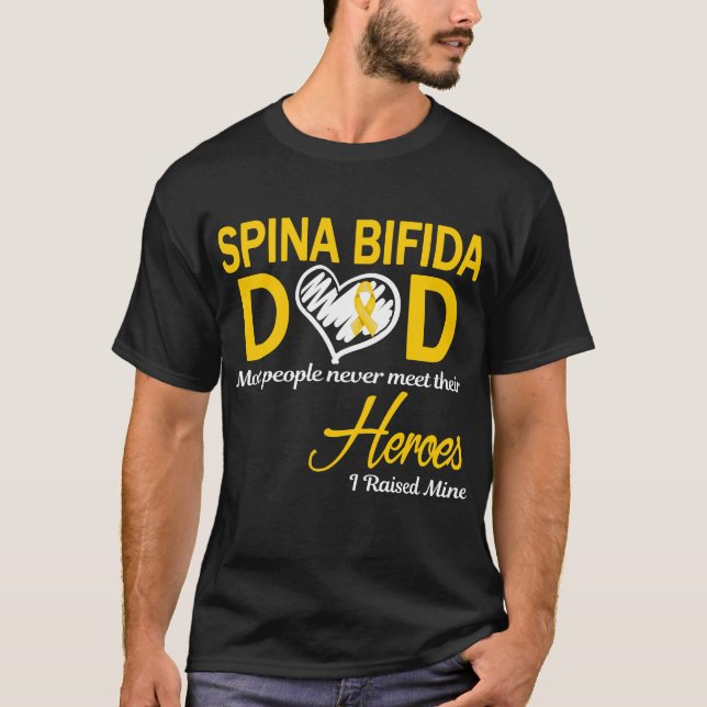Camiseta Papá de Espina Bífida Crié al Mío (Anverso)