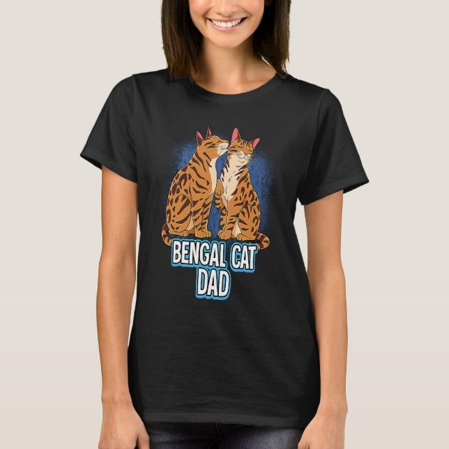 Camiseta Papá de gato Bengalí (Anverso)